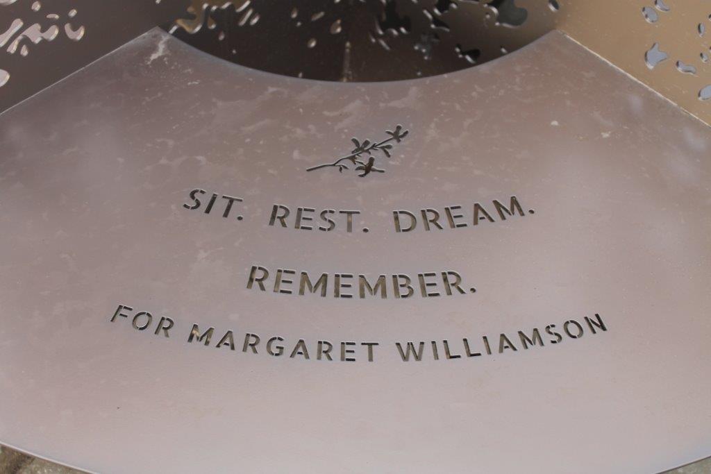 Memorial for Margaret in Congleton Park